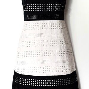 Micheal Kors Colorblock Eyelet Sheath Dress